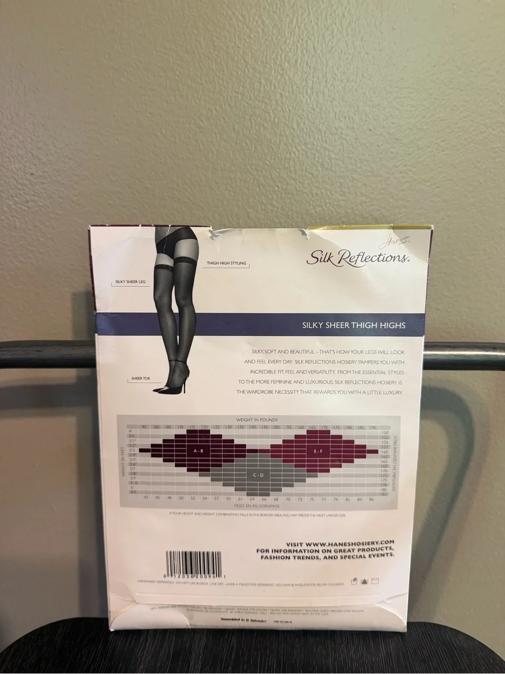 Hanes Silk Reflections Silky Sheer Thigh Highs Size EF Pearl Style 720 NIP